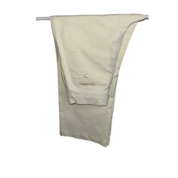 Burberry Golf Yellow White Striped Wide Leg Pants Size 4 - Picture 8 of 11